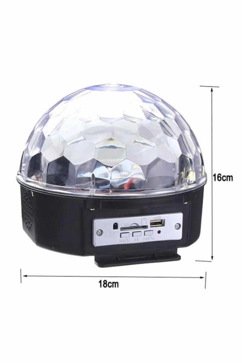 Disko Topu Renkli Işıklı Lazer Parti Bluetooth Bağlantılı Led Küre - Görsel 3