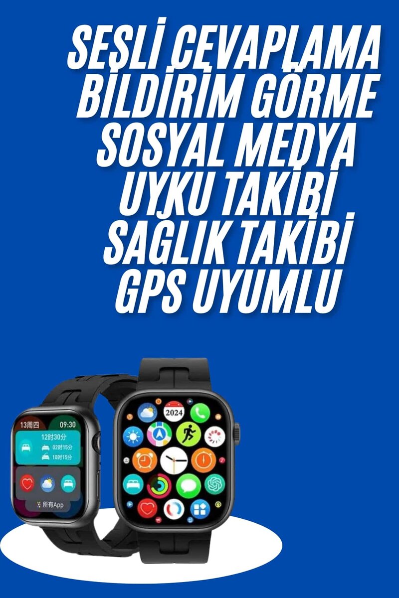 Yeni Nesil Akıllı Saat Amoled Ekran Yüksek Çözünürlüklü 41 mm Kasa - Görsel 2