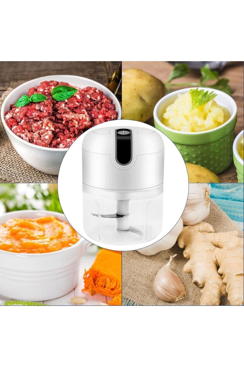 Rondo Doğrayıcı 250 ML Taşınabilir USB Şarjlı Pratik El Rondo Blender - Görsel 4