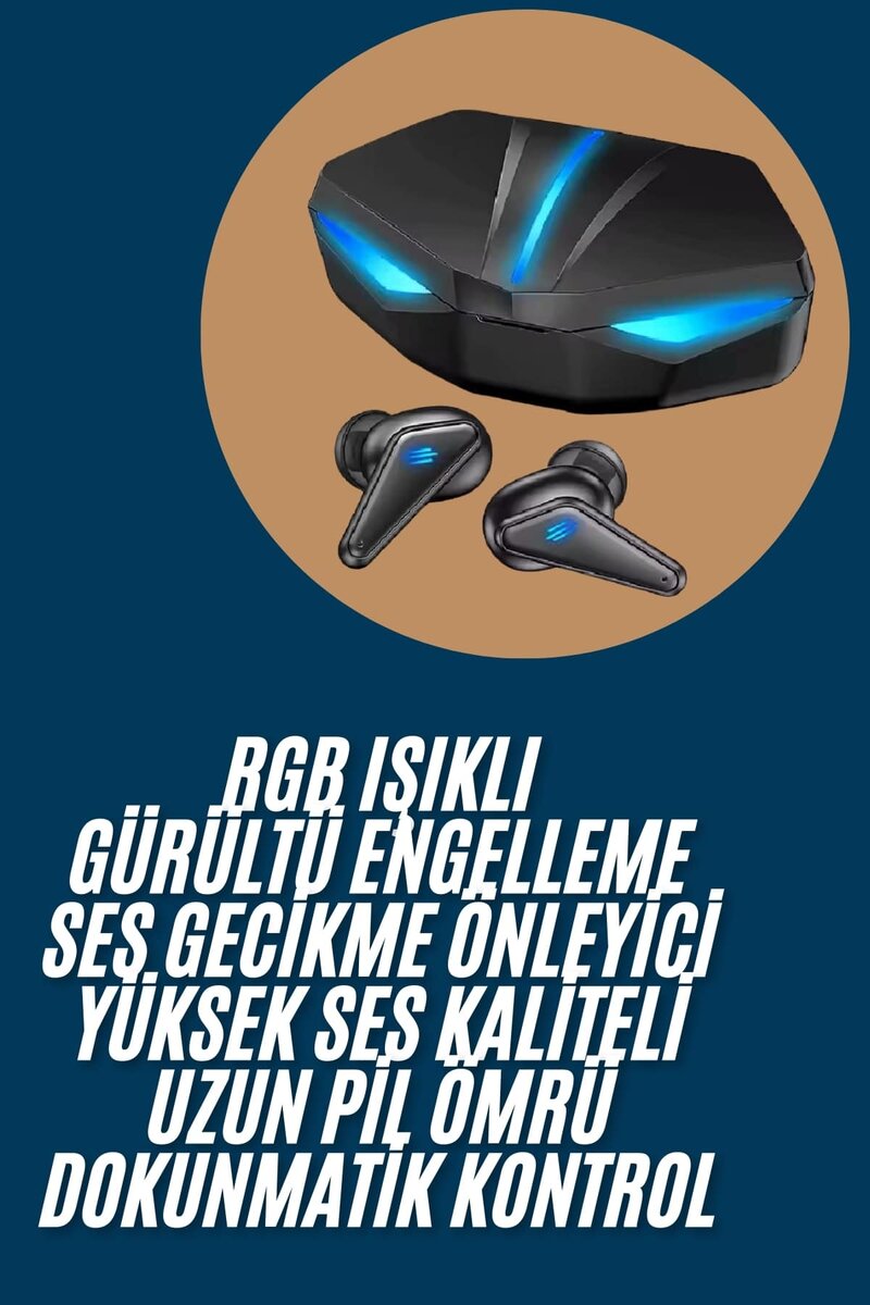 Wireless Gaming Kulaklık Mikrofonlu Bluetooth Oyuncu Kulaklığı - Görsel 2