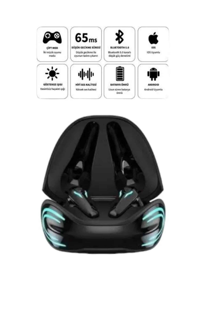 Android ve İOS Uyumlu Bluetooth Kulaklık Gaming Kulaklık Mini - Görsel 4