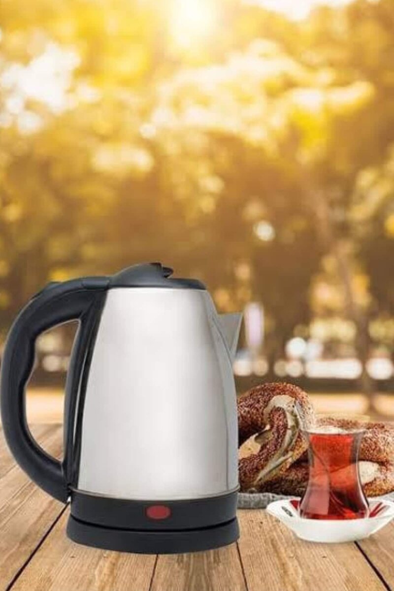 Kettle C F Tipi 220-240V Paslanmaz Çelik Elektrik Kablolu Otomatik Kapanma - Görsel 2
