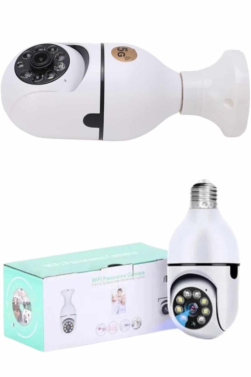 Güvenlik Kamerası Wi-Fi Özellikli 360 Derece Full Hd 1080p Ampül Kamera - Görsel 4