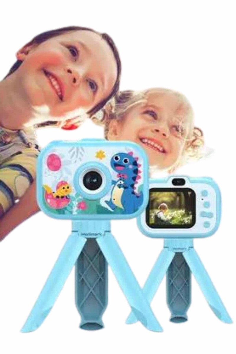 Çocuk Için Eğitici Video Kamera Ayaklı Mini Fotoğraf Makinesi - Görsel 5