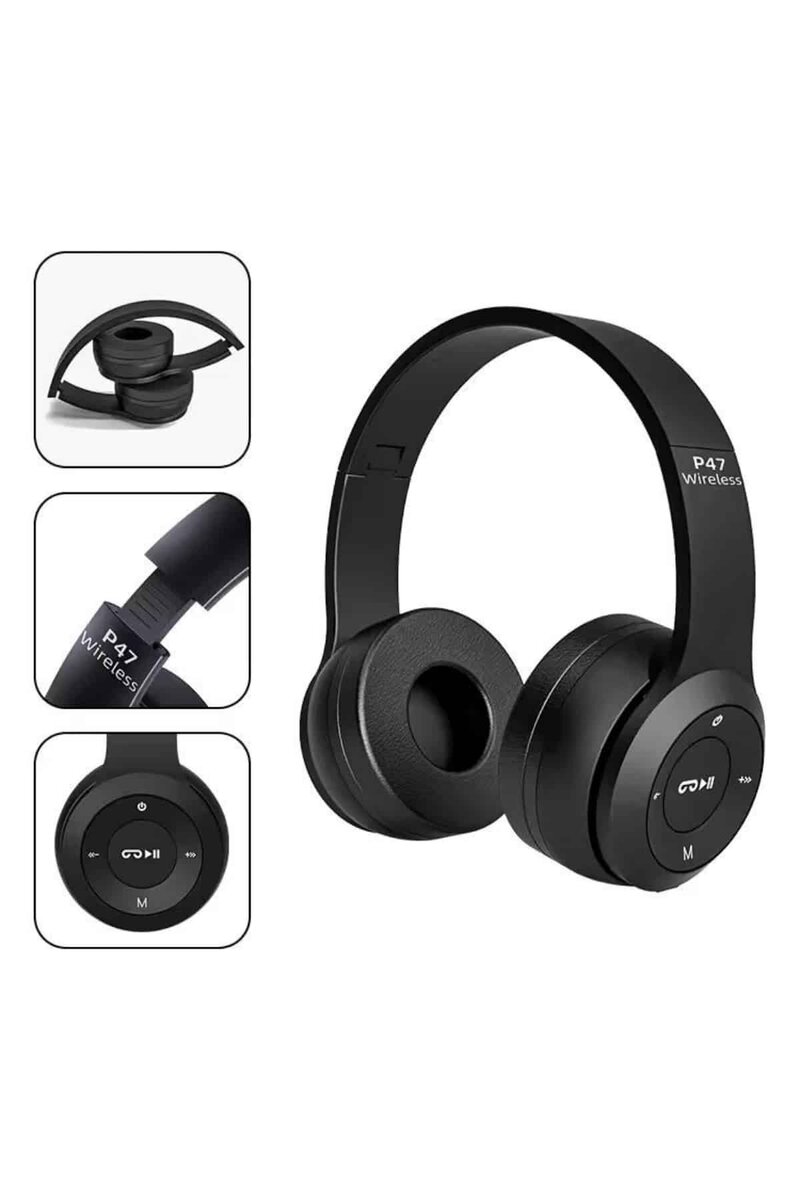 Kulak Üstü Bluetooth Kulaklık Yüksek Ses Kaliteli Ayarlanabilir - Görsel 3