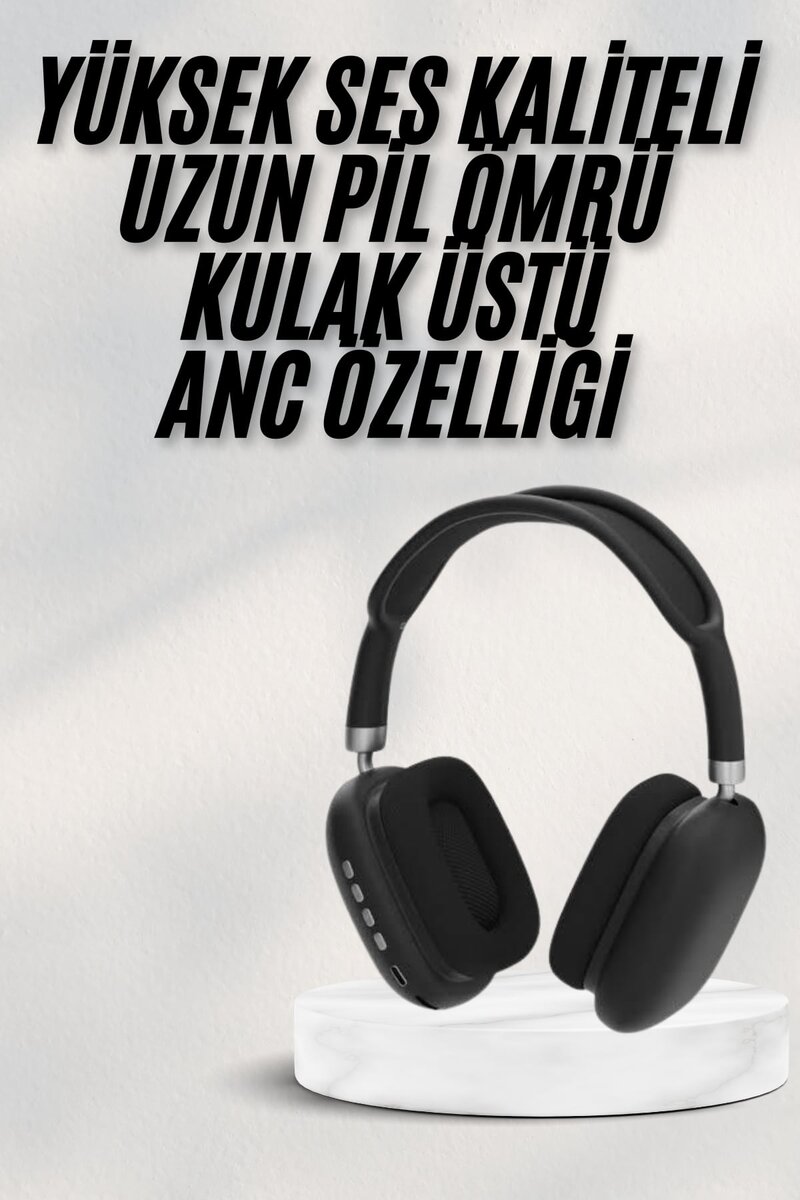 Yeni Nesil Bluetooth Kulaklık Kulak Üstü ANC Özelliği Yüksek Ses Kaliteli - Görsel 2