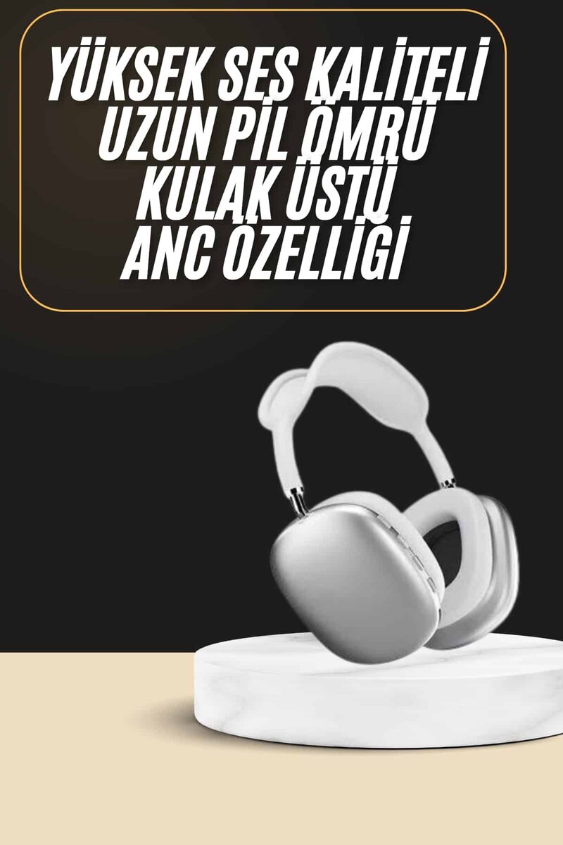 2025 Model Kulak Üstü Kablosuz Bluetooth Kulaklık Gürültü Azalta Uzun Pil - Görsel 2