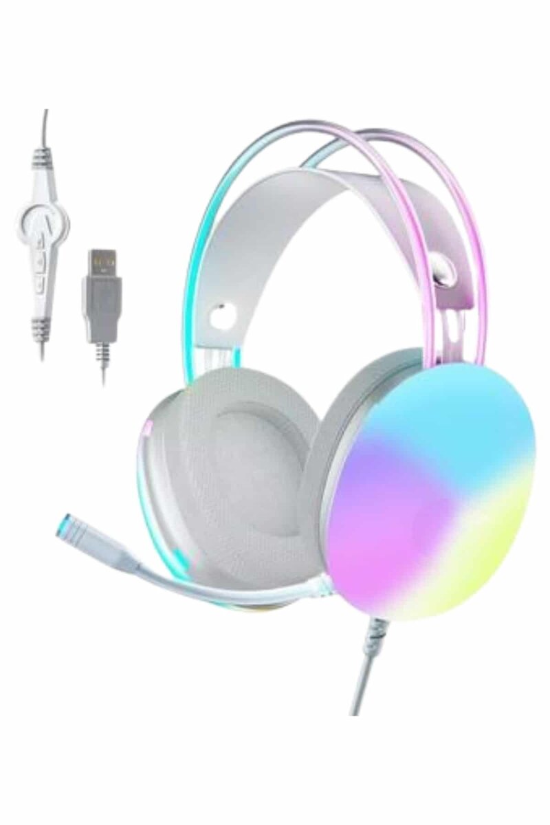 RGB Işıklı Yüksek Ses Kaliteli Kablosuz Kulak Üstü Bluetooth Kulaklık - Görsel 5