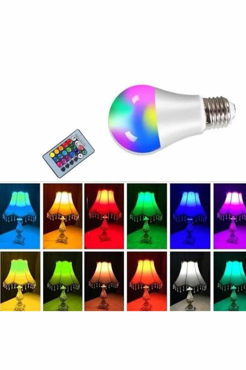 Ambiyans Aydınlatma RGB Led Lamba Kumandalı Renk Değiştirebilen - Görsel 2