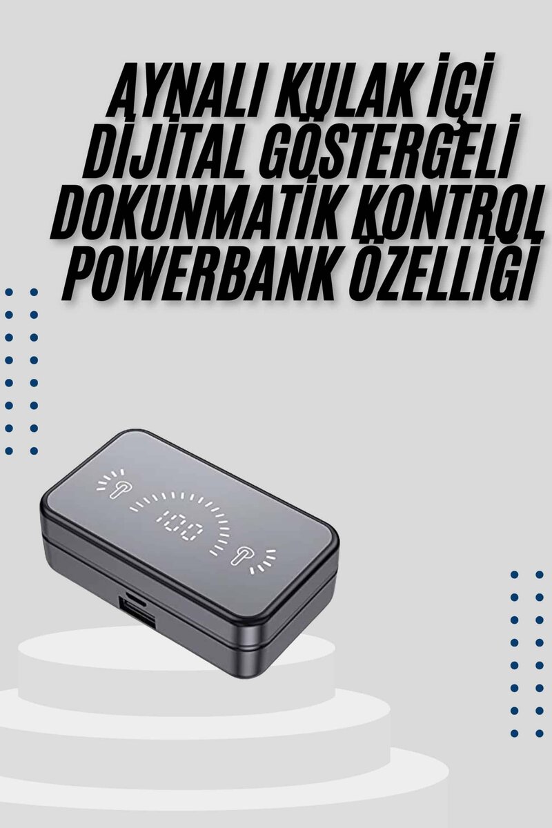 İos Android Uyumlu Bluetooth Kulaklık Kablosuz Kulaklık Yüksek Basslı - Görsel 2