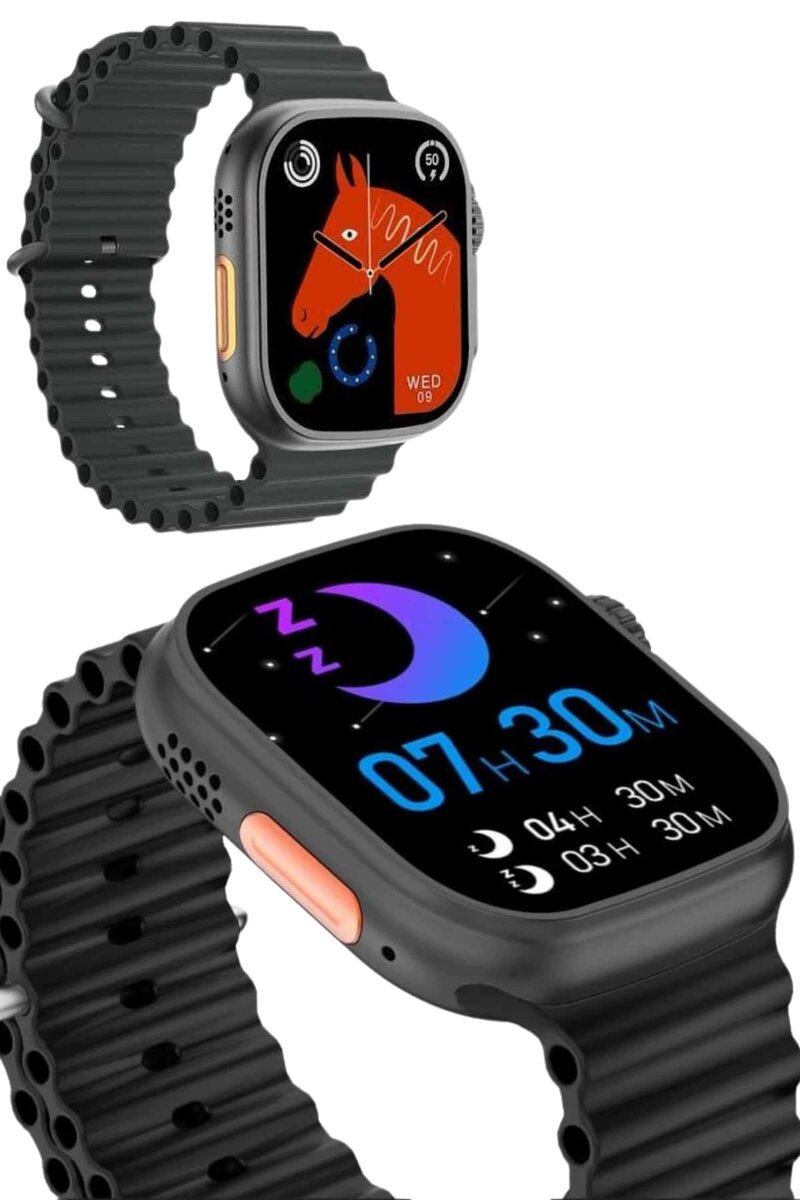 Ultra Akıllı Saat 49 Mm Çift Kordonlu Arama Cevaplama Bluetooth Bağlantılı - Görsel 3