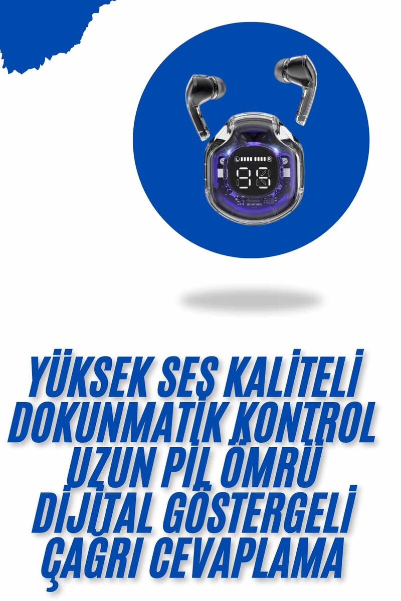 Kablosuz Dijital Göstergeli Powerbanklı IOS ve Android Uyumlu Gaming Kulaklık - Görsel 2