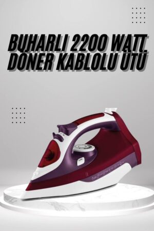 Seramik Tabanlı Kırmızı 2200 Watt Şok Buharlı Ütü