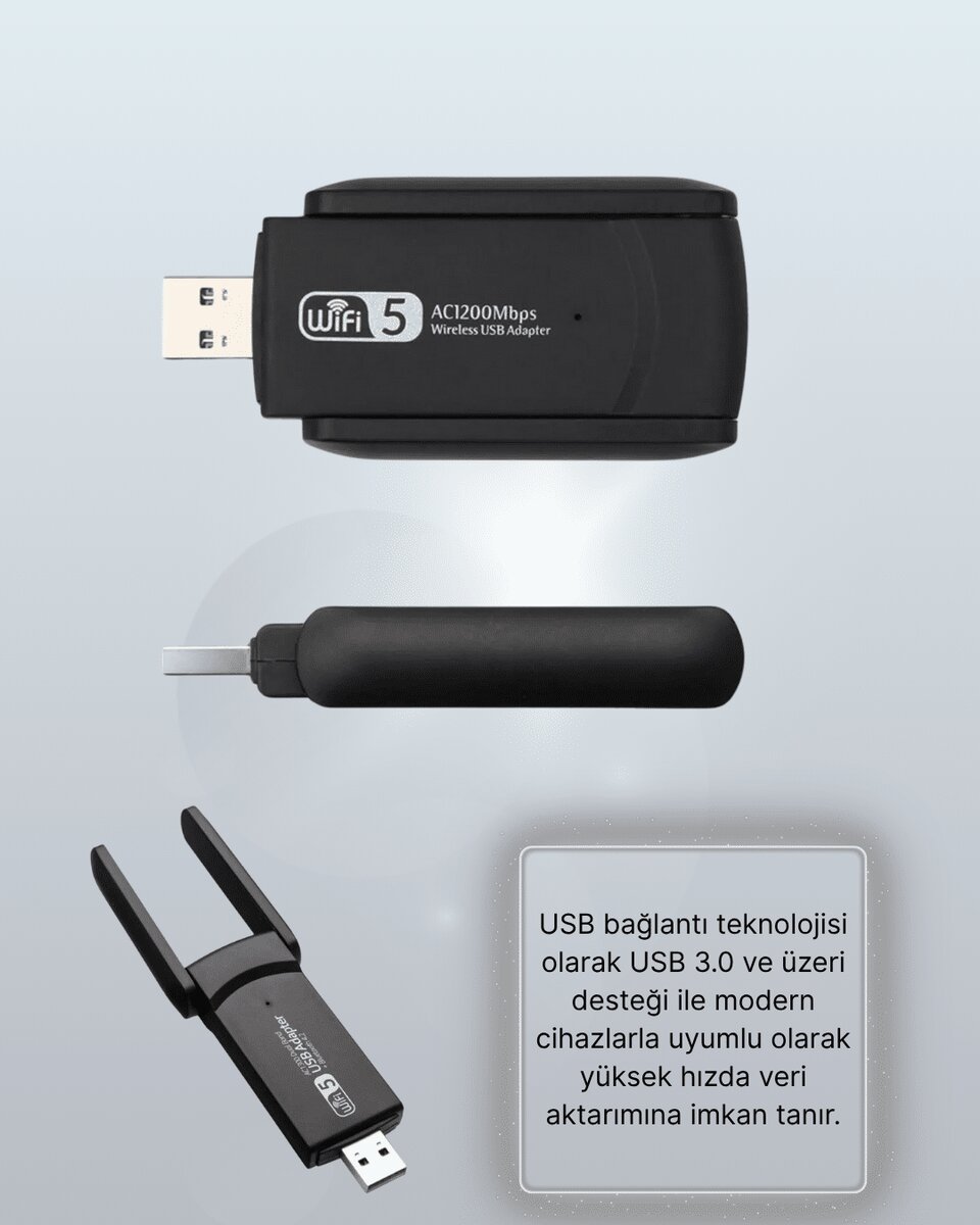 Realtek Chipsetli 5G Destekli Yüksek Hızlı Ağ Adaptörü - Görsel 5