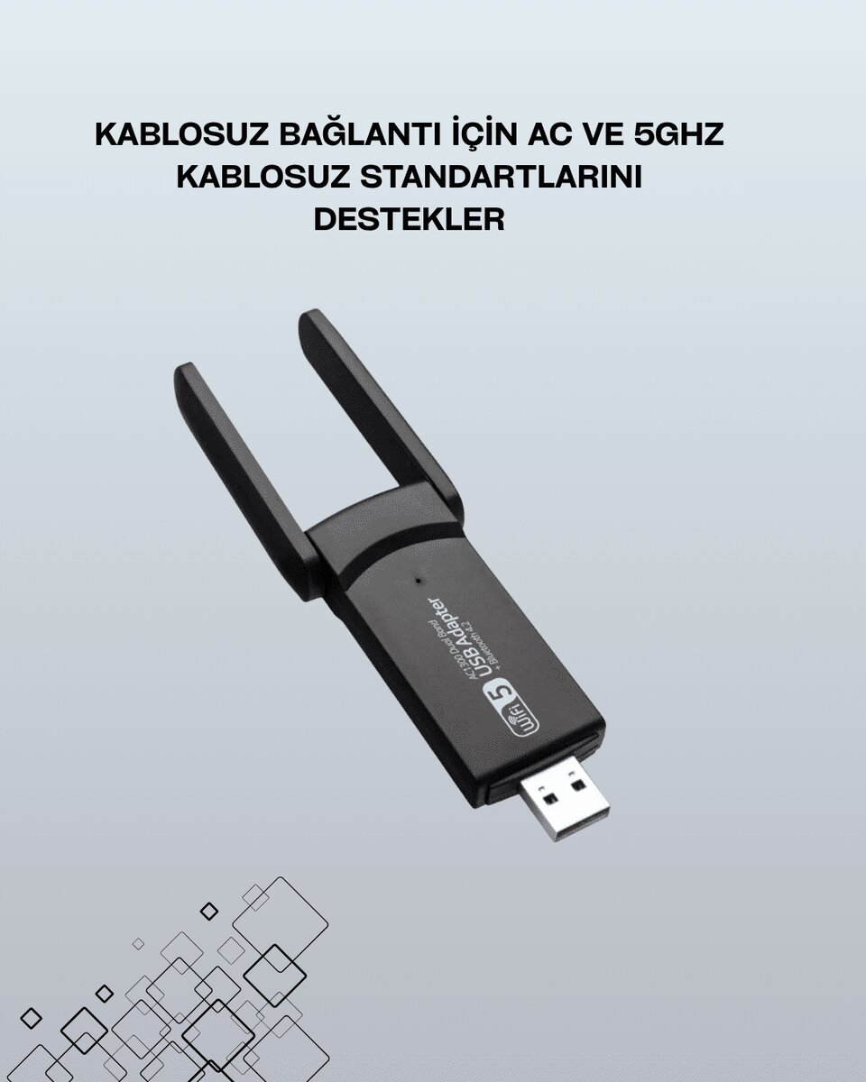 Realtek Chipsetli 5G Destekli Yüksek Hızlı Ağ Adaptörü - Görsel 2