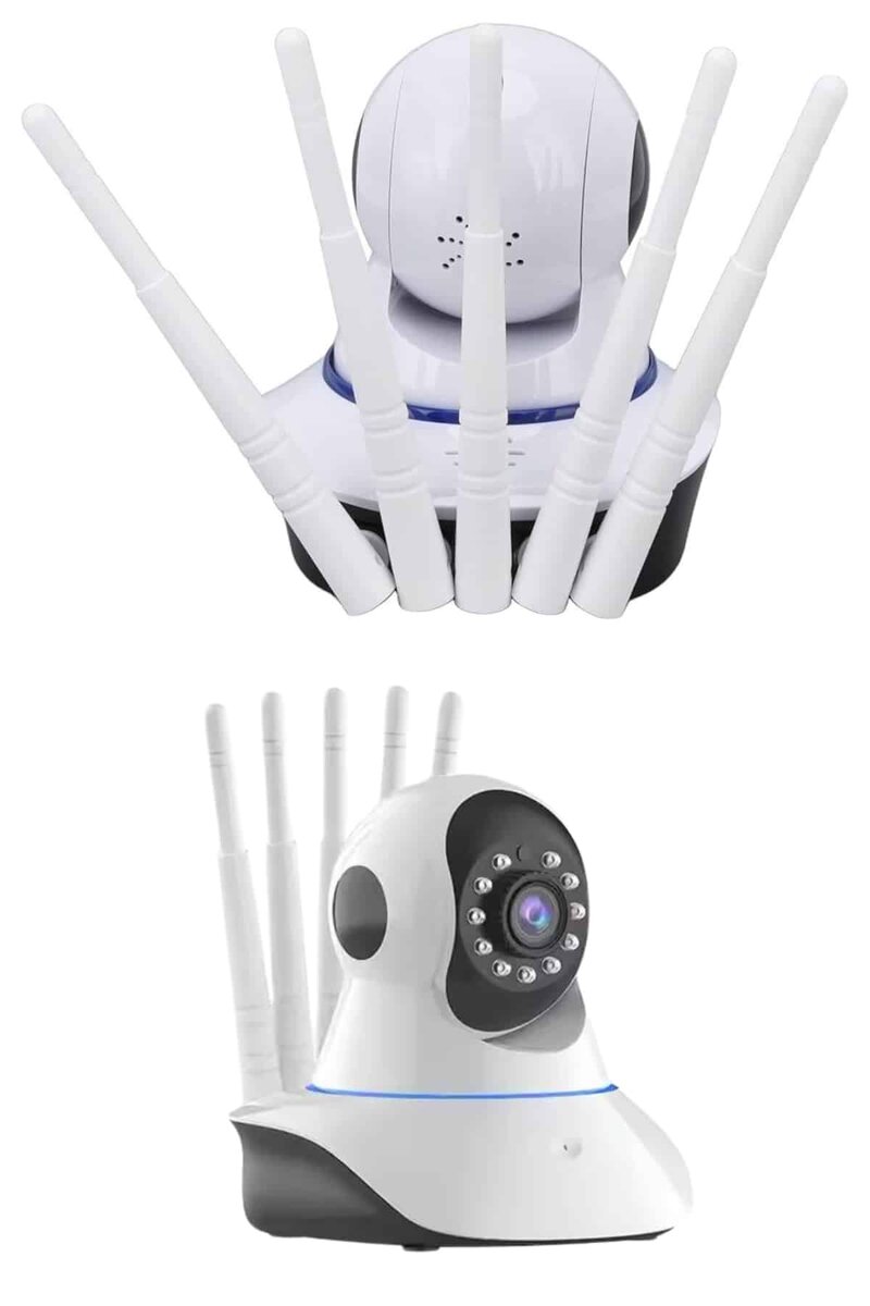 LED Aydınlatmalı 5 Antenli Motorlu 1080P Wifi Kamera Sensörlü - Görsel 4