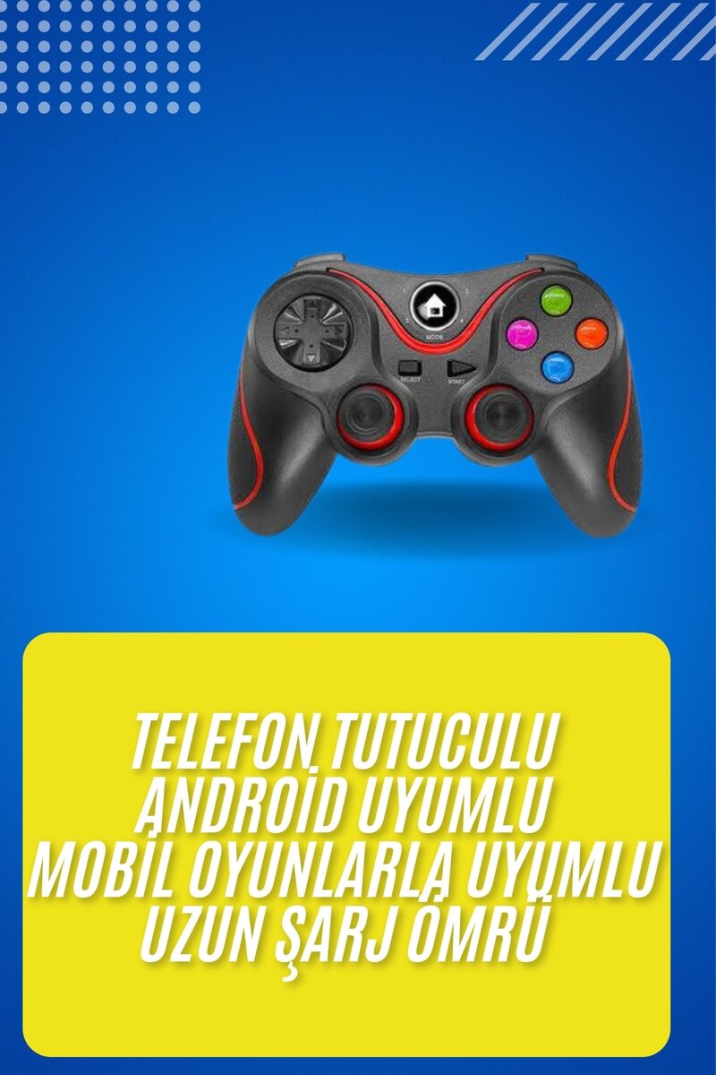 Kablosuz Oyun Kolu Bluetooth Joystick Gamepad Android Uyumlu - Görsel 2