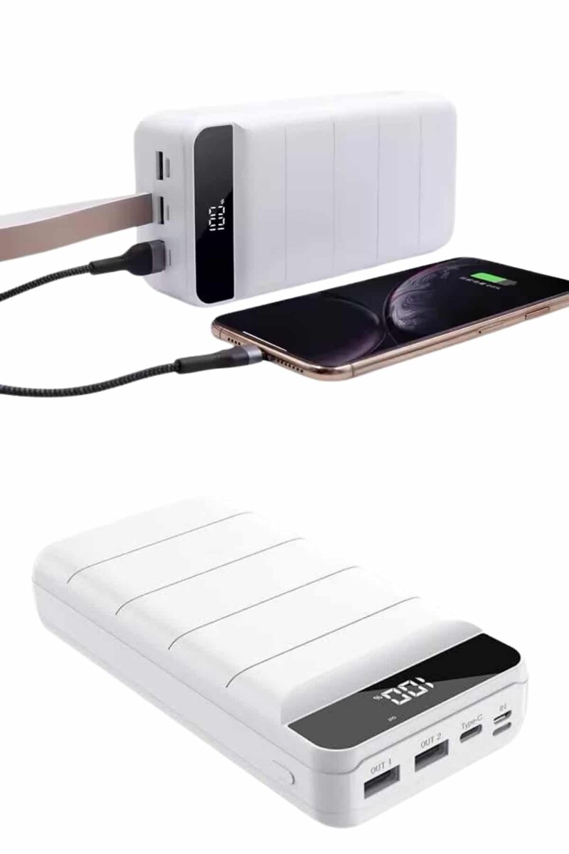 Powerbank 50.000 Mah Dijital Göstergeli Taşınabilir 4 Portlu Hızlı Powerbank - Görsel 3