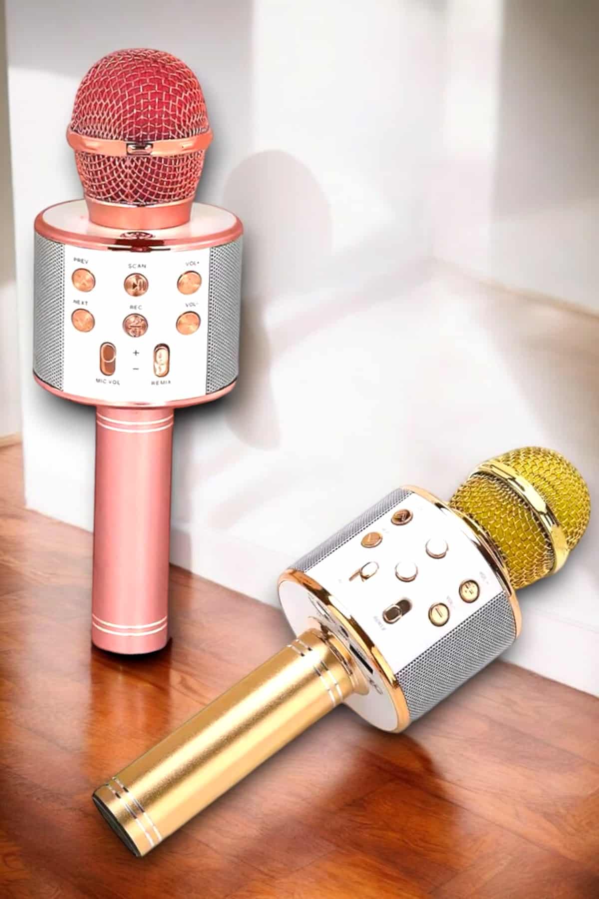 Kablosuz Bluetooth Karaoke Mikrofon USB ve AUX Girişli, Yüksek Ses Kalitesi - Görsel 2