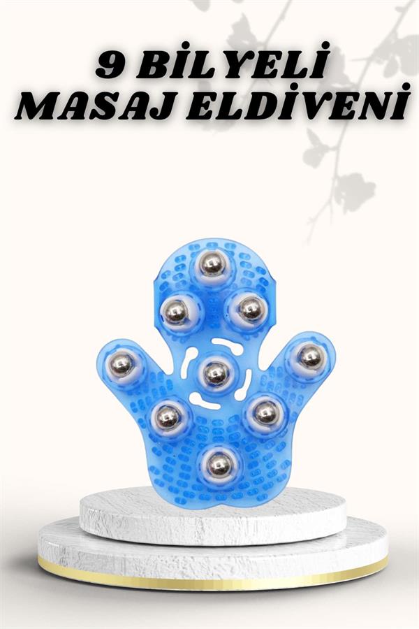 9 Bilyeli Masaj Eldiveni Giyilebilir Plastik Vücut Sıkılaştırıcı - Görsel 2