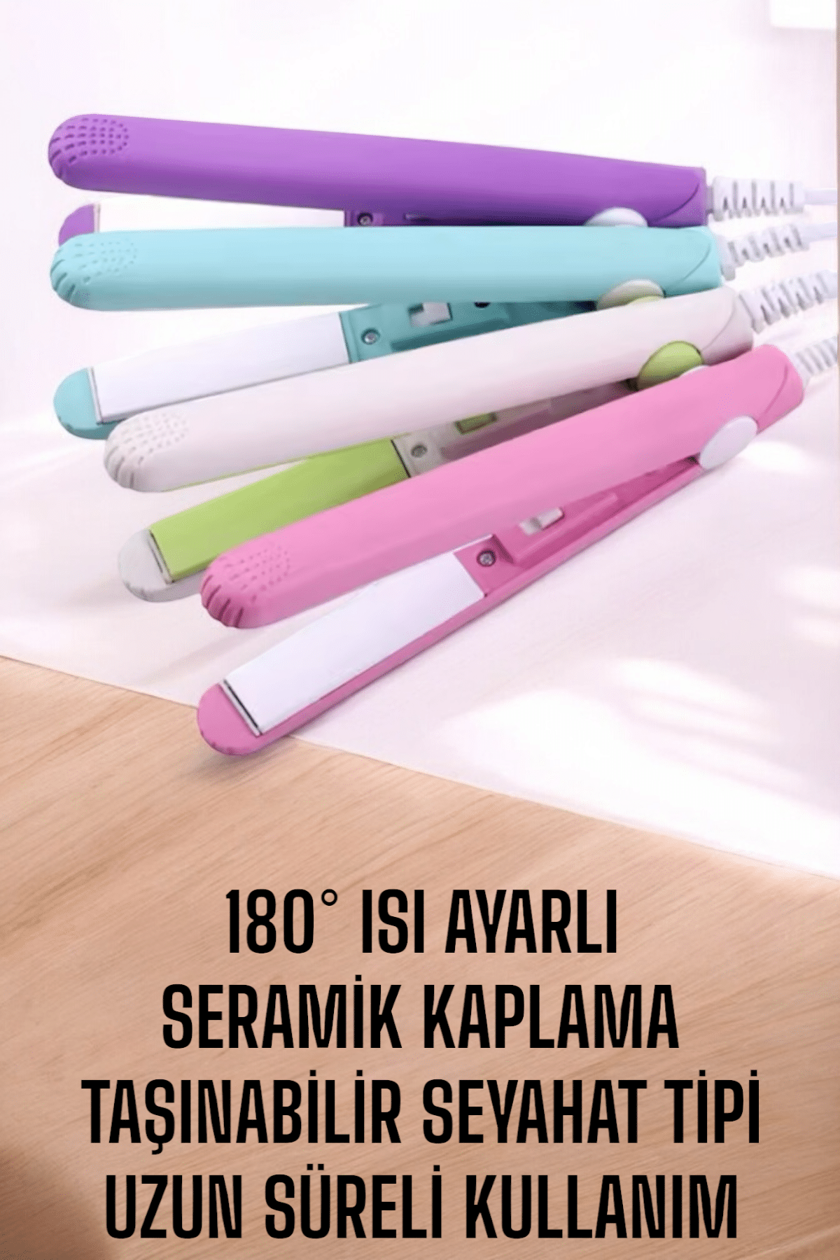 180°C Isı ve Uzun Süre Kalıcı Düzlük Sağlayan Mini Saç Düzleştirici - Görsel 4