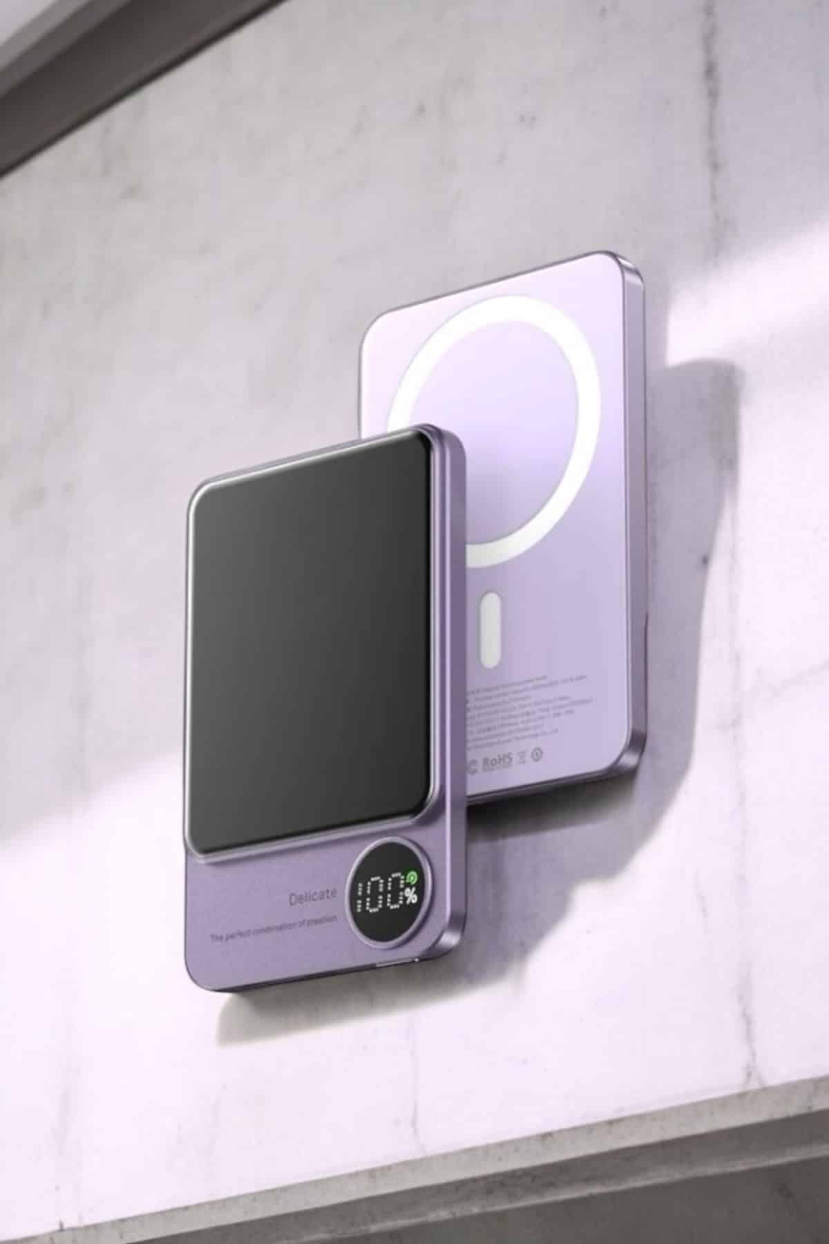 22.5W Magsafe Kablosuz Şarjlı Powerbank Dijital Ekran ve Hızlı Şarj - Görsel 2