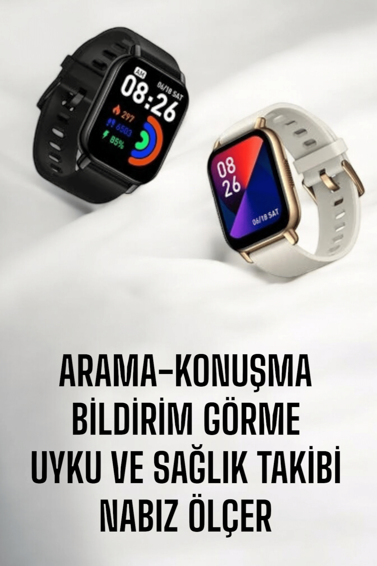 Suya Dayanıklı Bluetooth Akıllı Saat GPS, Adımsayar, Nabız & Sağlık Takibi - Görsel 5