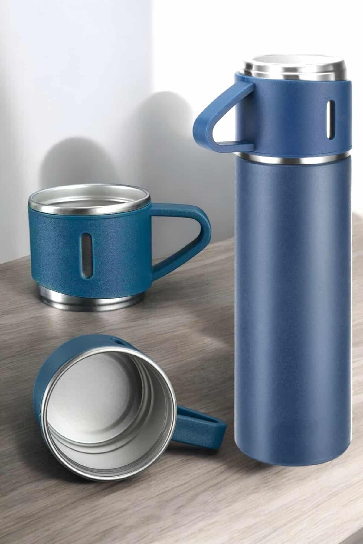 500 ml Kapasiteli Taşınabilir Basınçlı Termos Seti Günlük Kullanım için İdeal - Görsel 2