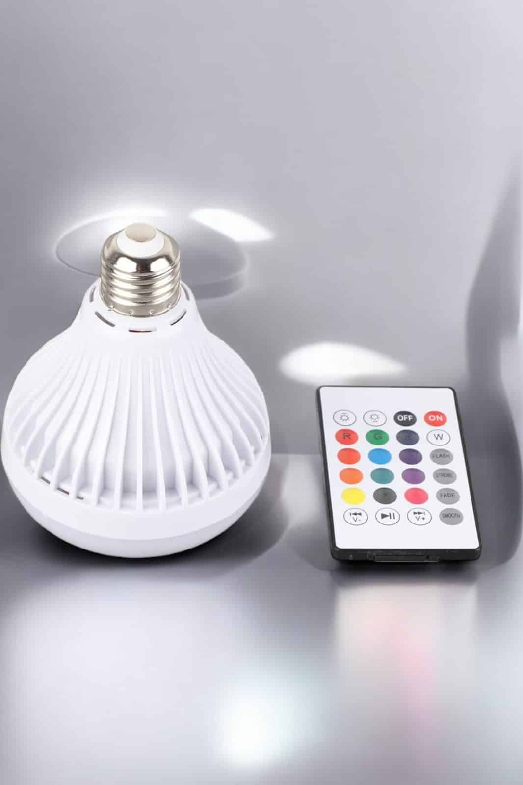 Kablosuz Bluetooth Hoparlör Led Lamba - Görsel 3