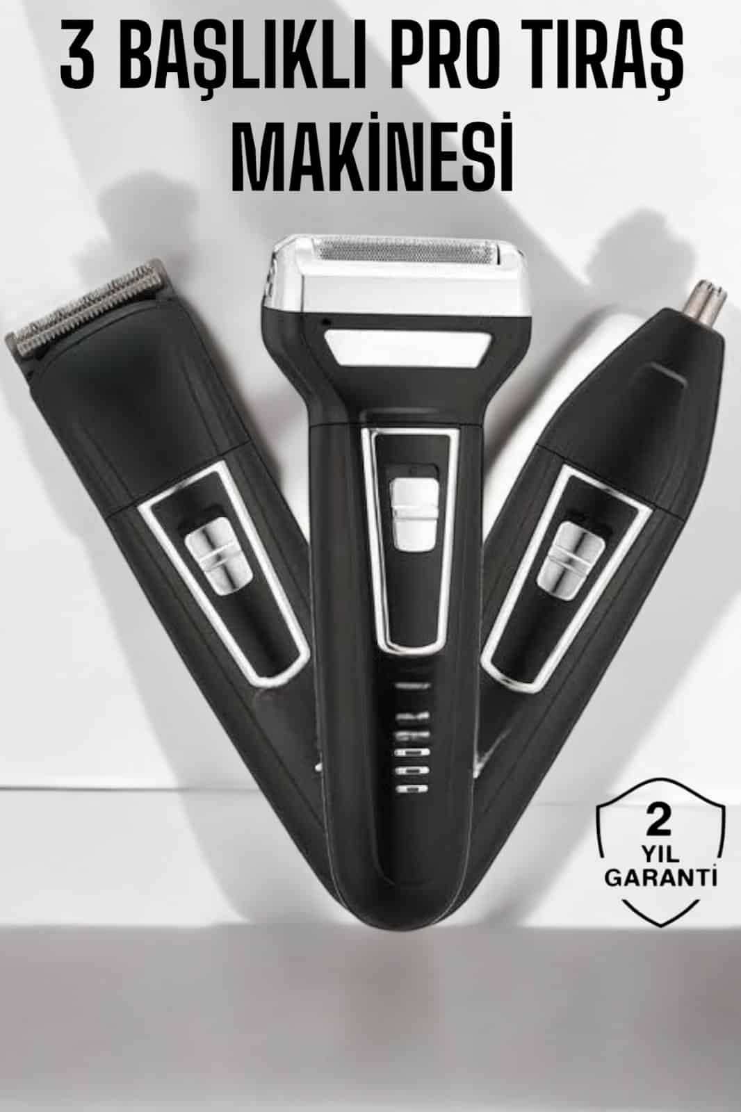 3 Başlıklı Profesyonel Tıraş Makinesi