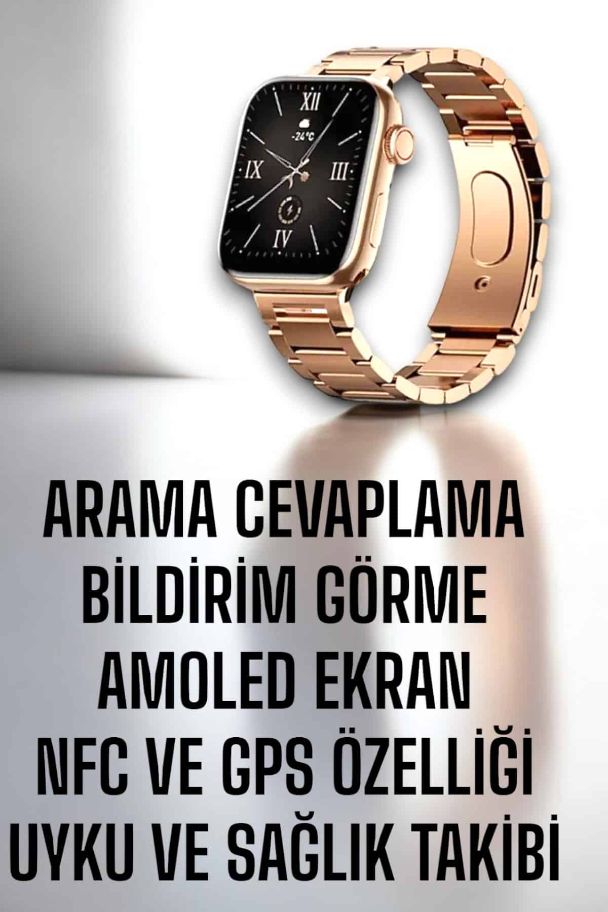 Akıllı Saat Adımsayar, Nabız Takibi ve GPS Destekli Kadınlara Özel - Görsel 2
