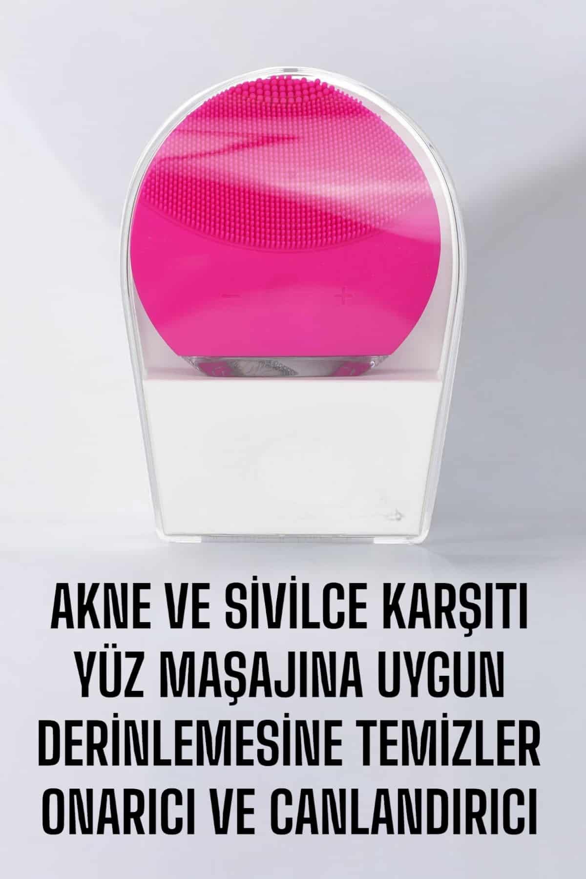 Profesyonel Yüz Temizleme Masaj Aleti Su Geçirmez, Kablosuz Şarj Özellikli Kolay Temizlenebilir - Görsel 2