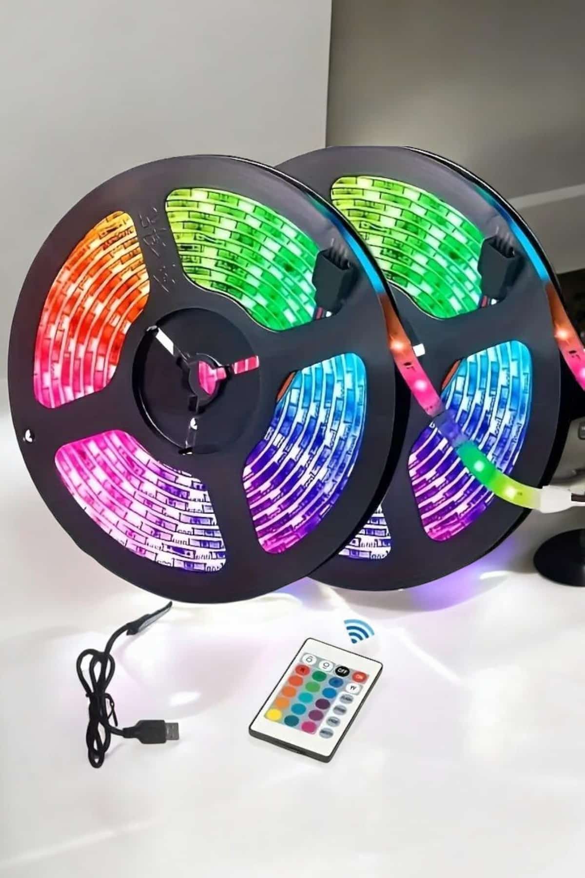Led Işık 5 Metre Şerit Led RGB Işıklı - Görsel 4