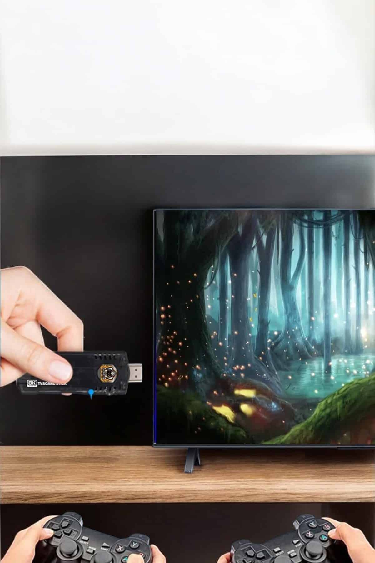 20.000 Oyunlu Premium Model Oyun Konsolu 8k Android Tv HD Game Stick - Görsel 5