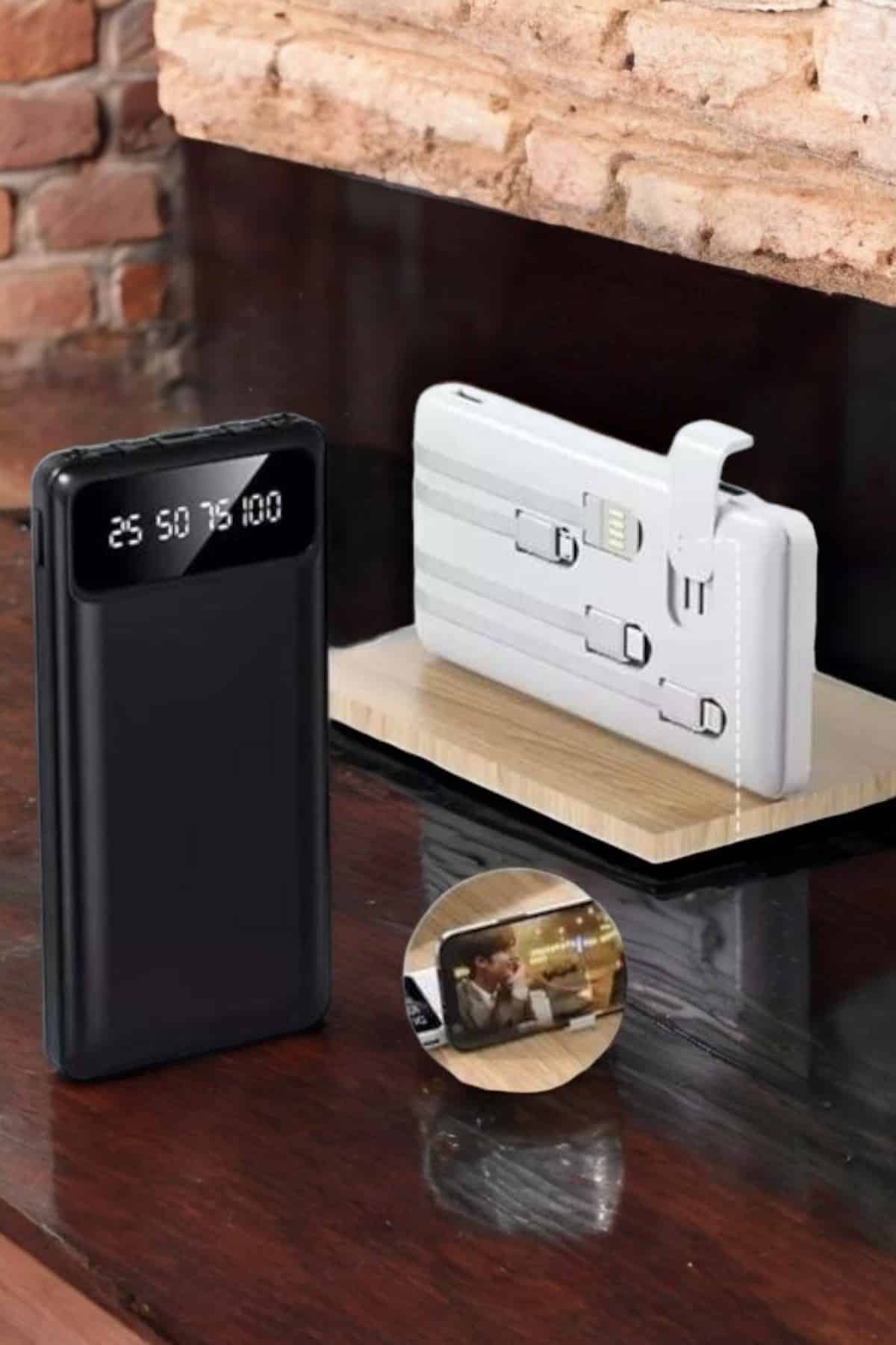 Powerbank 20.000 Mah Dijital Göstergeli LCD Ekran Uzun Pil Ömrü - Görsel 4