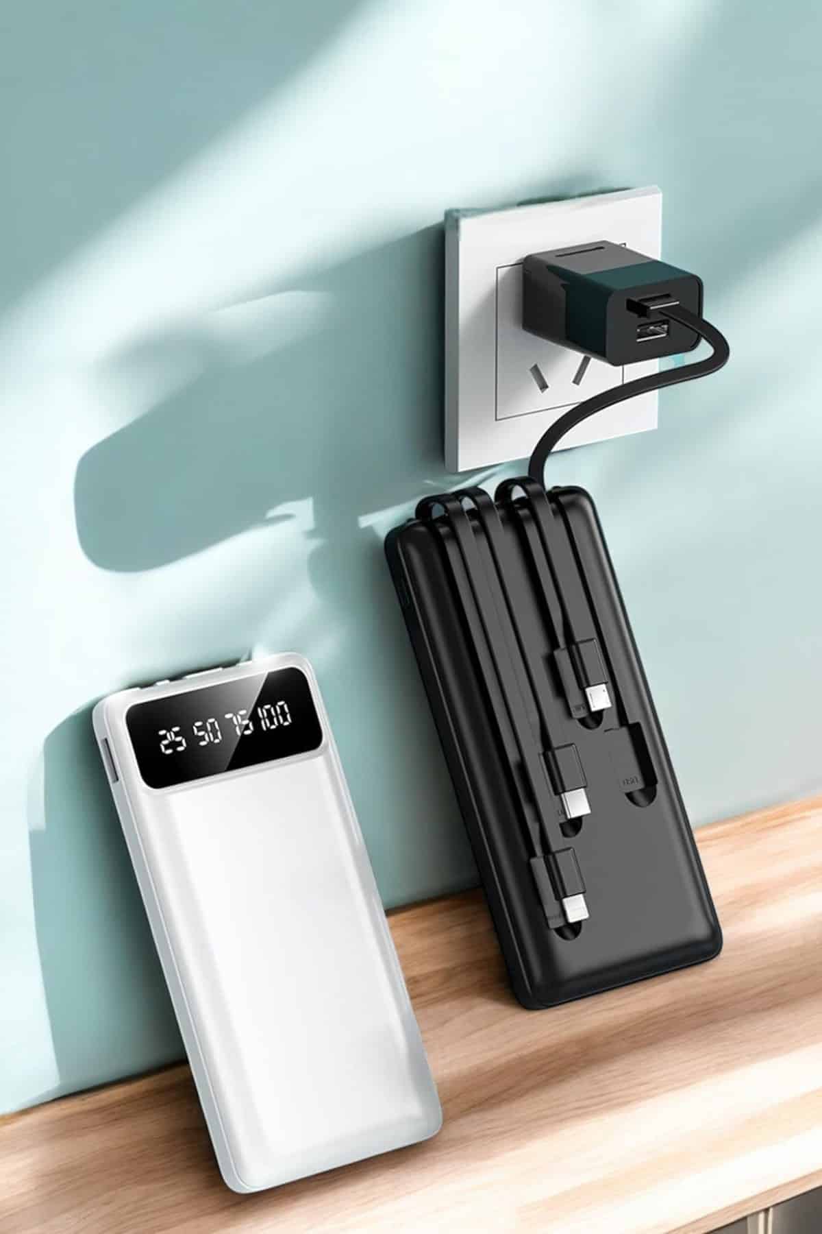 Powerbank 20.000 Mah Dijital Göstergeli LCD Ekran Uzun Pil Ömrü - Görsel 3
