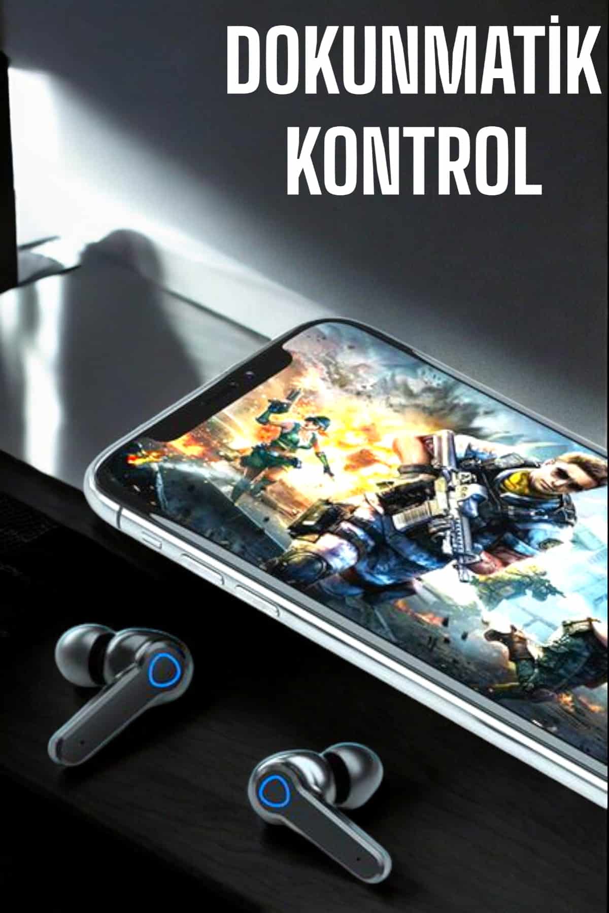 Kablosuz Bluetooth Kulaklık Dokunmatik Kontrol Uzun Pil Ömrü - Görsel 2