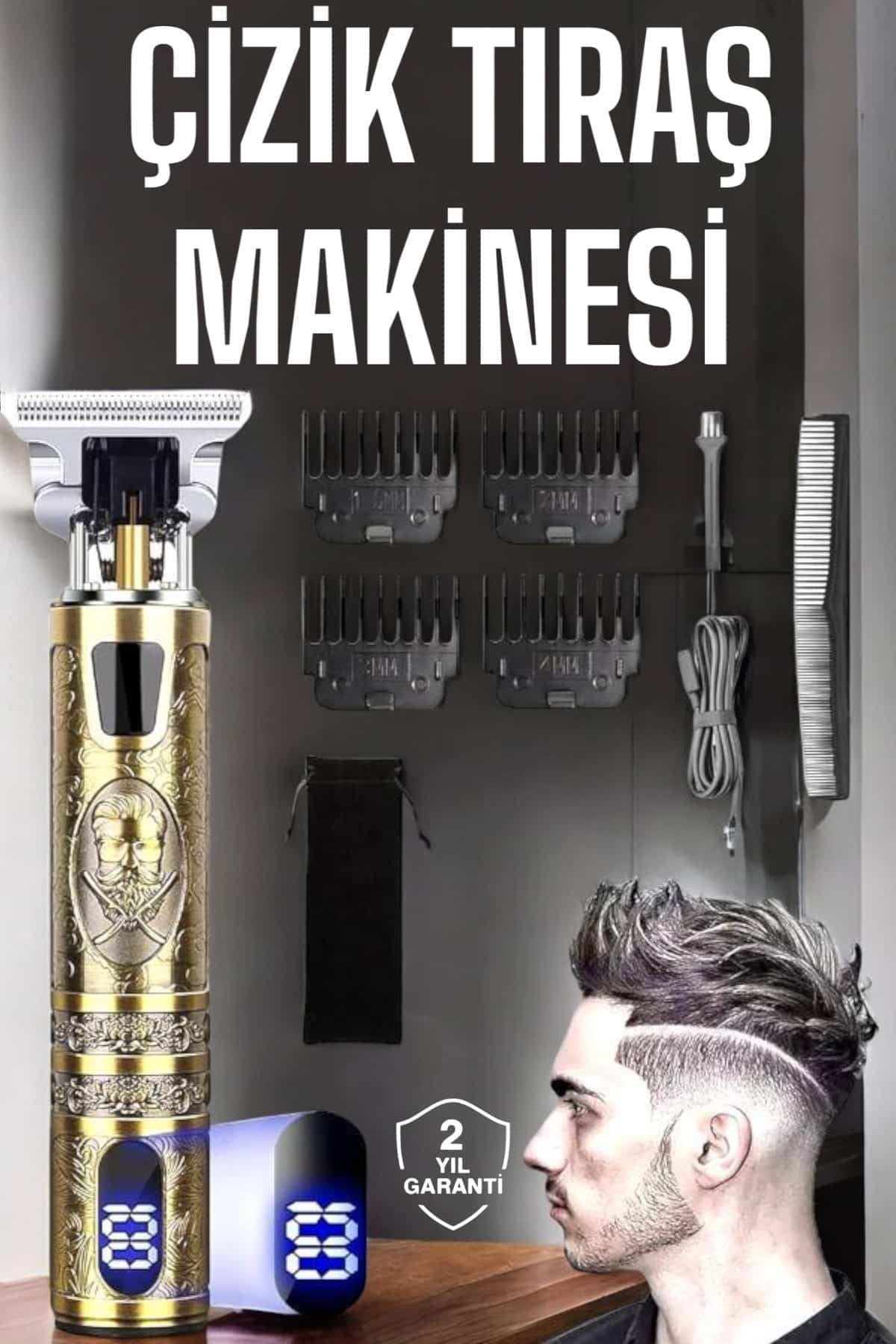 Çizik Tıraş Makinesi Şarjlı Paslanmaz Çelik Bıçaklı Uzun Ömürlü