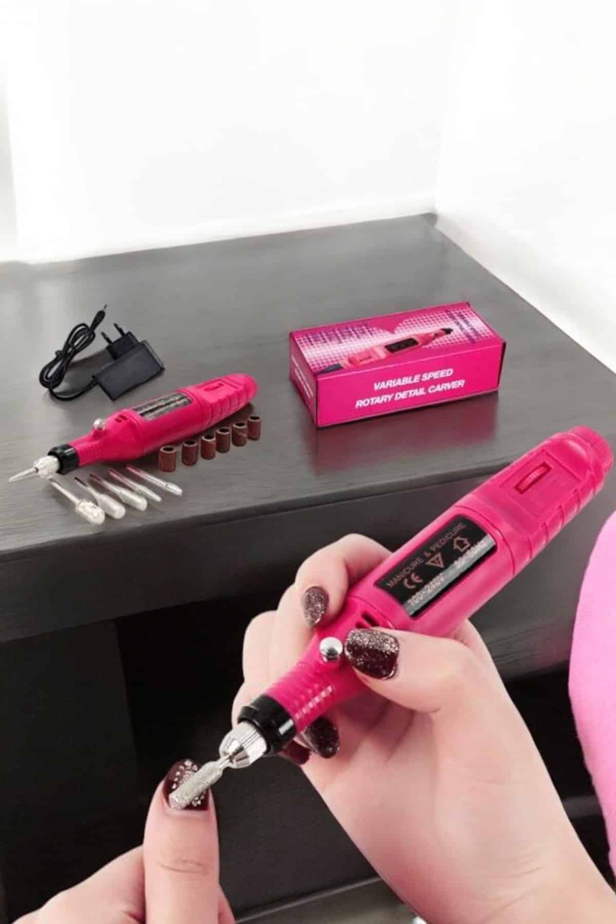 Nasır Temizleyici Manikür Pedikür Seti Elektrikli USB Girişli - Görsel 2