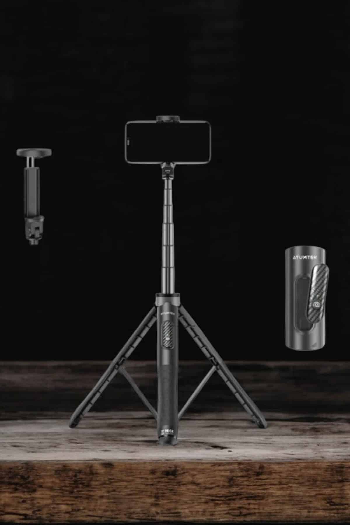 Tripod Kablosuz Bluetooth Bağlantılı Selfie Çubuğu 360 Derece Dönebilen - Görsel 5