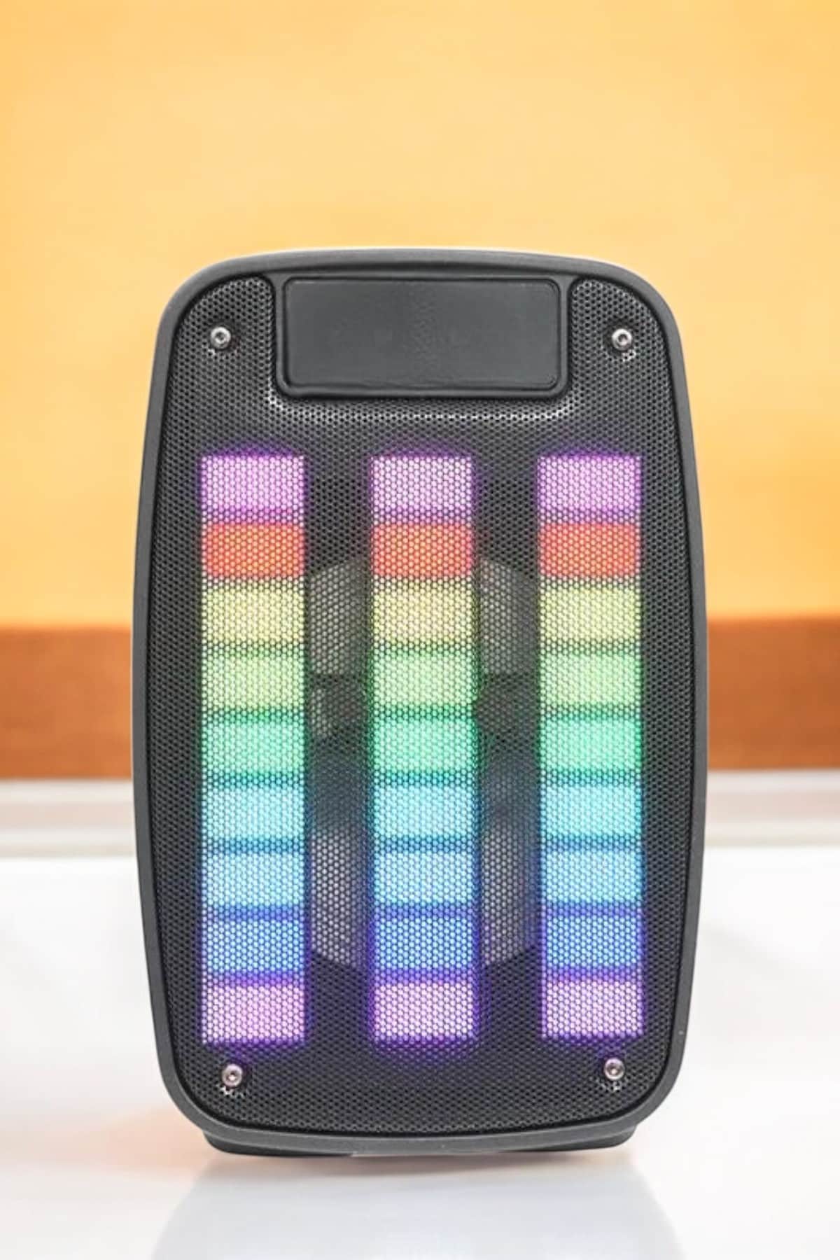 Kablosuz Bluetooth Hoparlör Taşınabilir 6.5 inç LED Işık Kareoke - Görsel 5