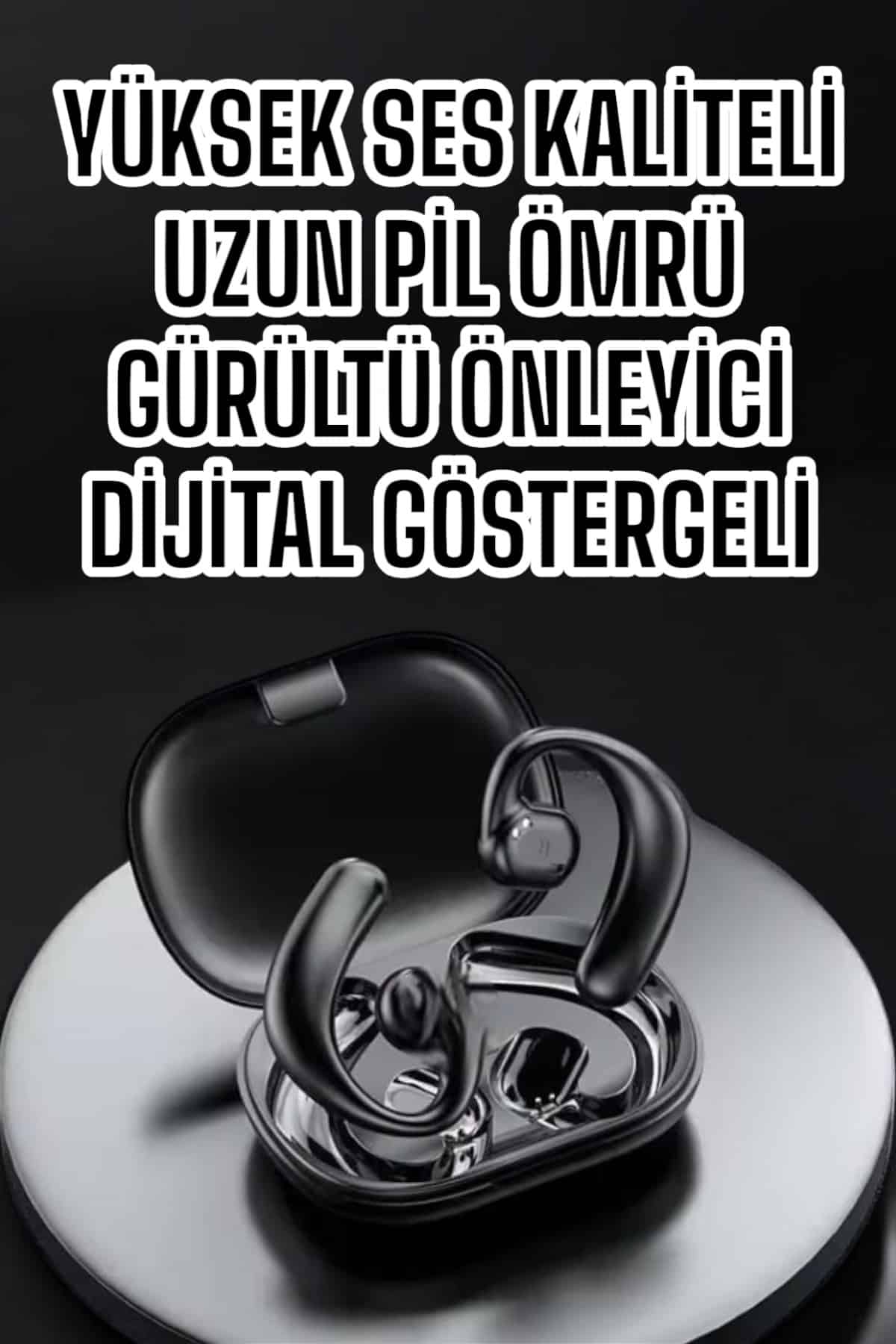 Bluetooth Kulaklık Dijital Göstergeli Uzun Pil Gürültü Önleyici Oyuncu Kulaklığı - Görsel 2