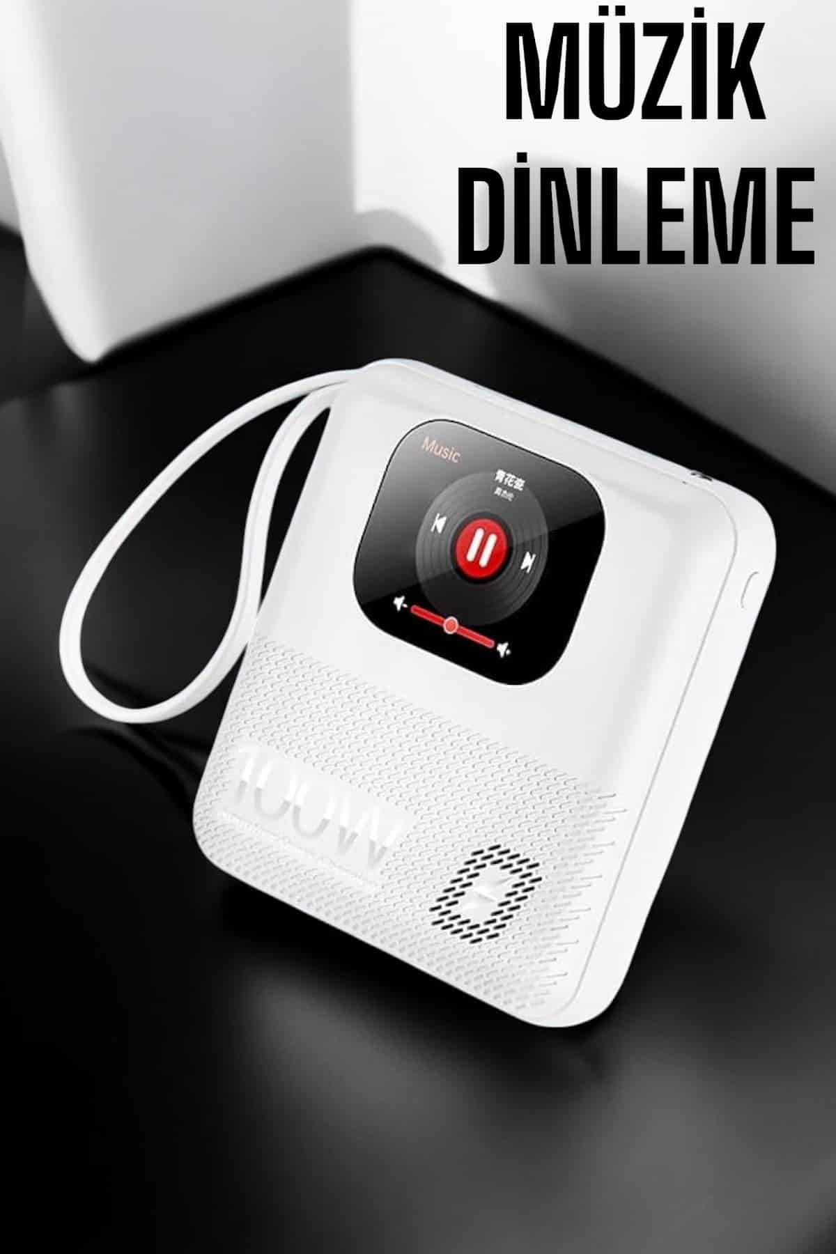 Powerbank Ekranlı Çok Fonksiyonlu Müzik Dinleme Kitap Okuma - Görsel 2
