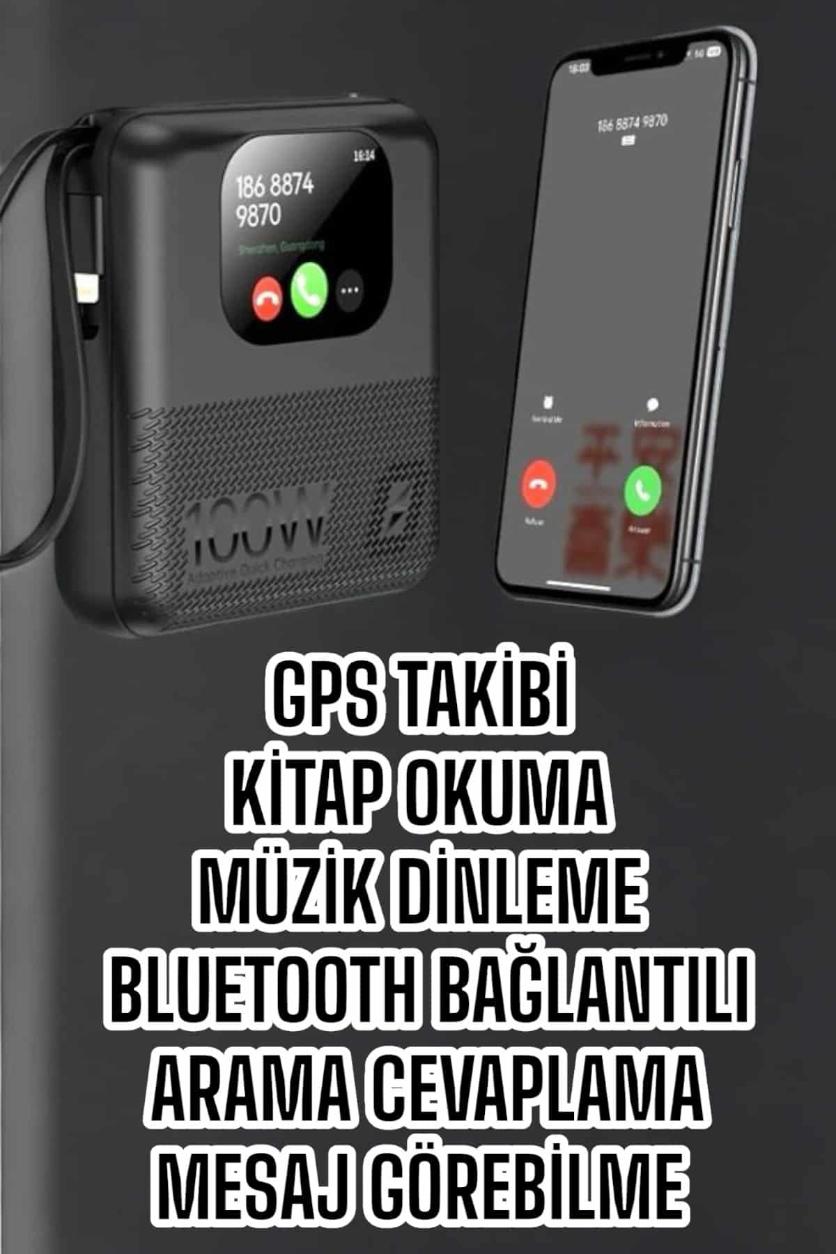 Yeni Nesil Akıllı Powerbank 10.000 MAH Çok Fonksiyonlu Müzik Dinleme - Görsel 2