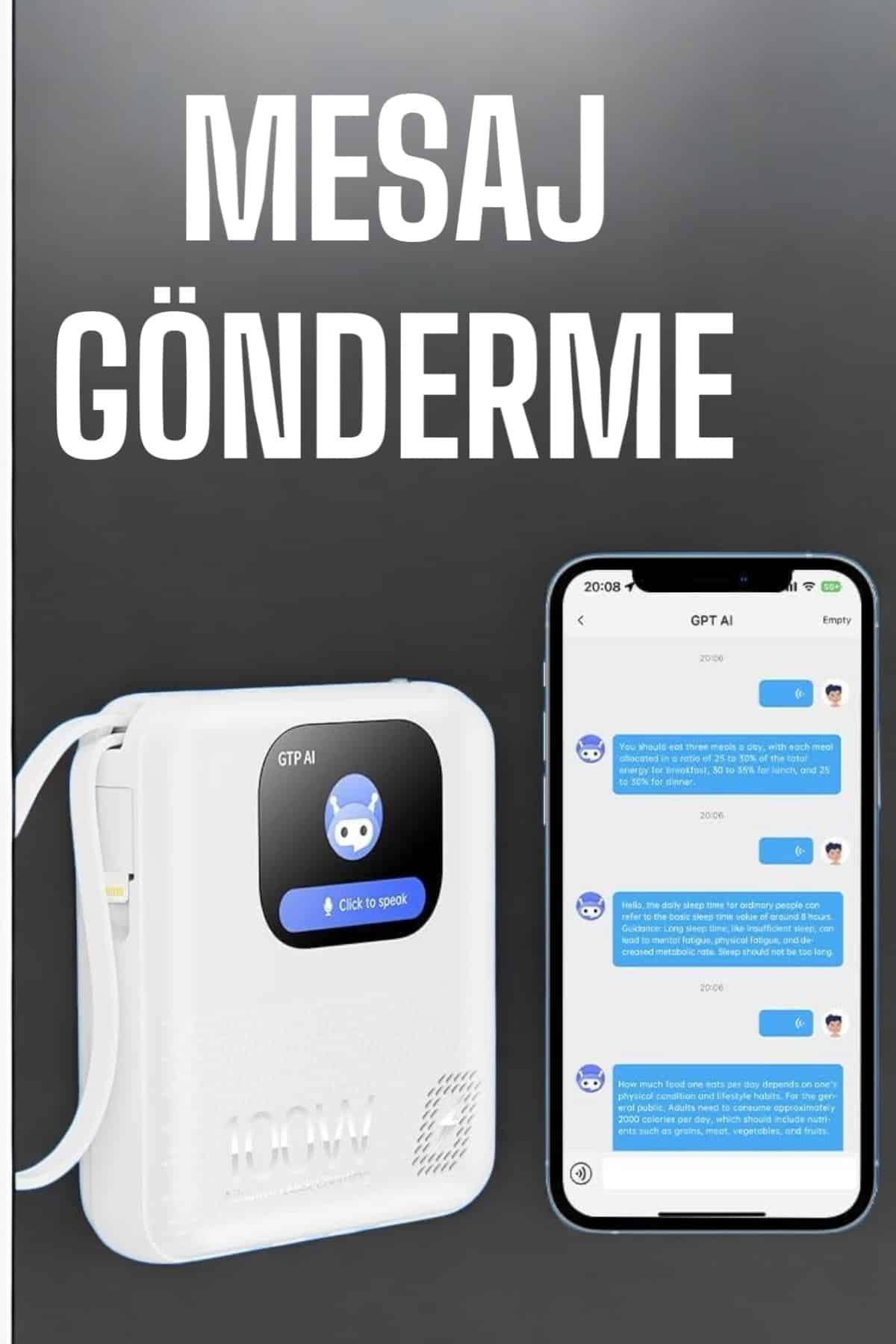 Powerbank Ekranlı Çok Fonksiyonlu Müzik Dinleme Kitap Okuma - Görsel 5