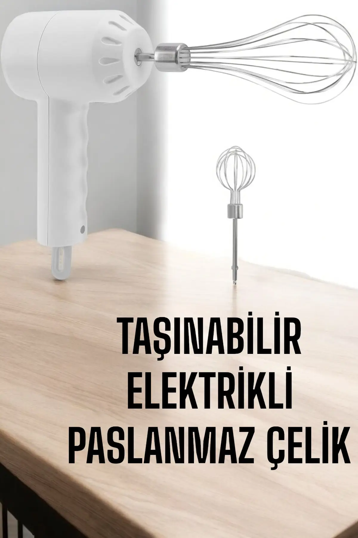 Şarjlı El Mikseri USB Şarjlı Elektrikli Taşınabilir Mini Paslanmaz Çelik - Görsel 4