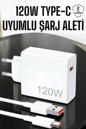 120W Şarj Aleti Type-C Uyumlu Turbo Şarj Aleti