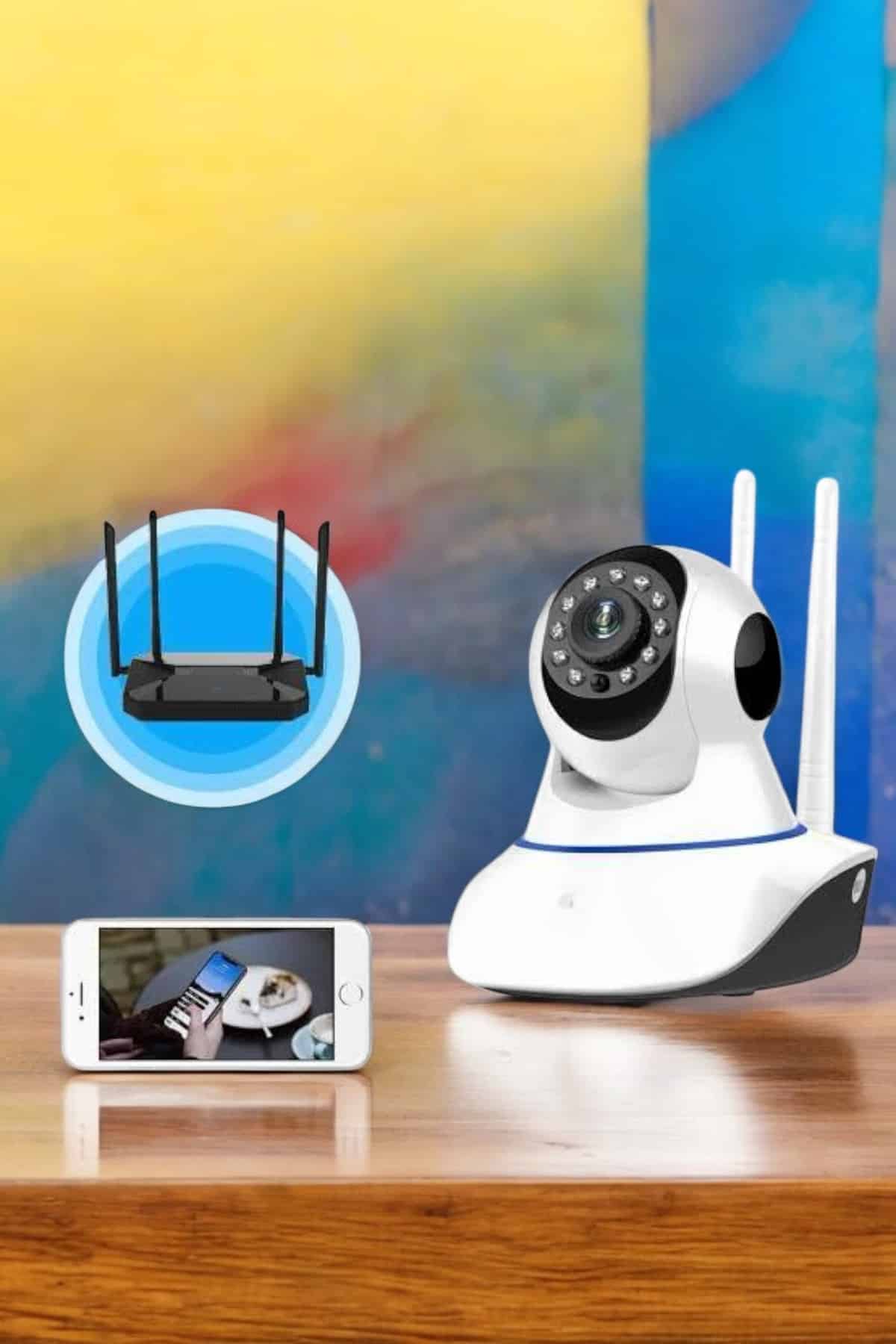 Wifi Kamera Ev Kamerası Gece Görüşlü Kablosuz Bebek Izleme Kamerası - Görsel 4