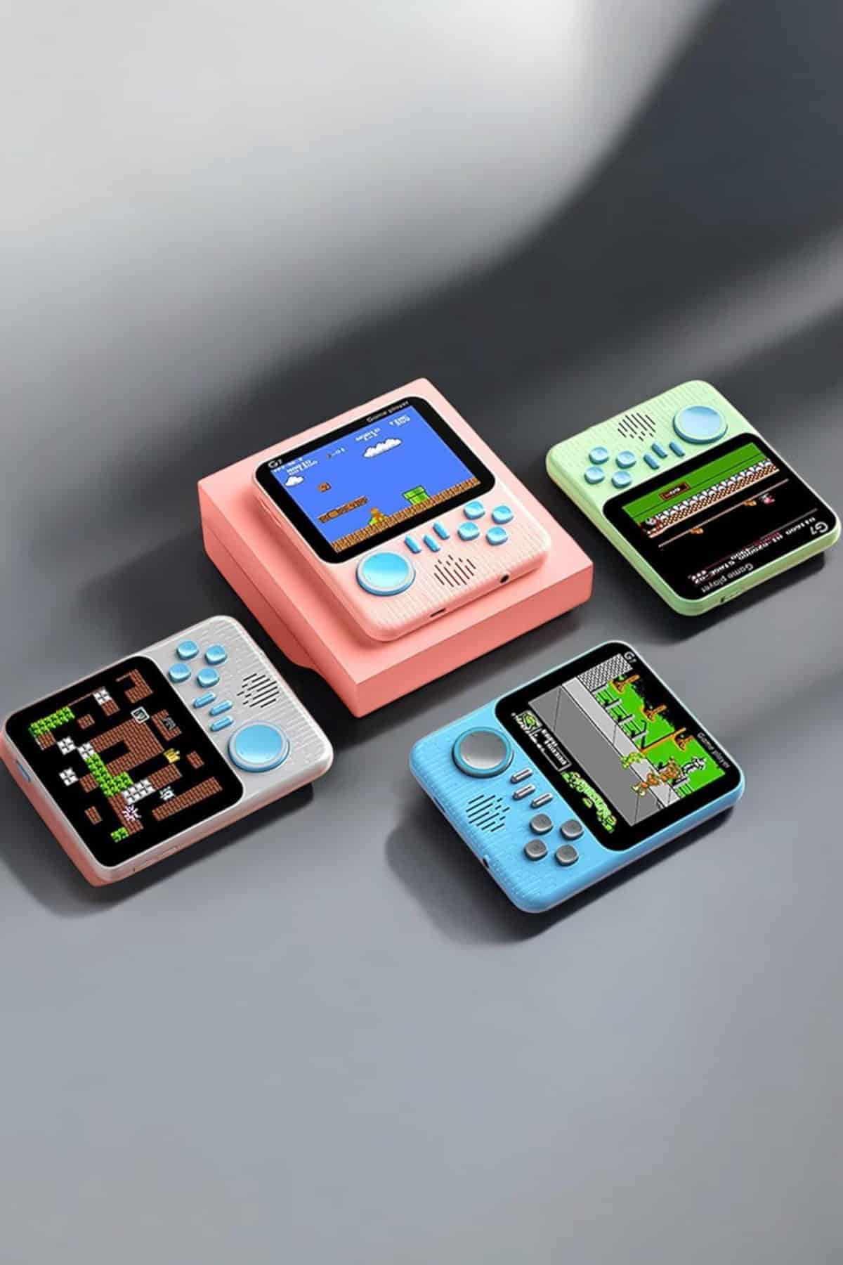 Mini Atari El Atarisi 3.5 inç Ekran Çift Konsol 666 Adet Retro Oyun Gameboy El Atarisi - Görsel 3