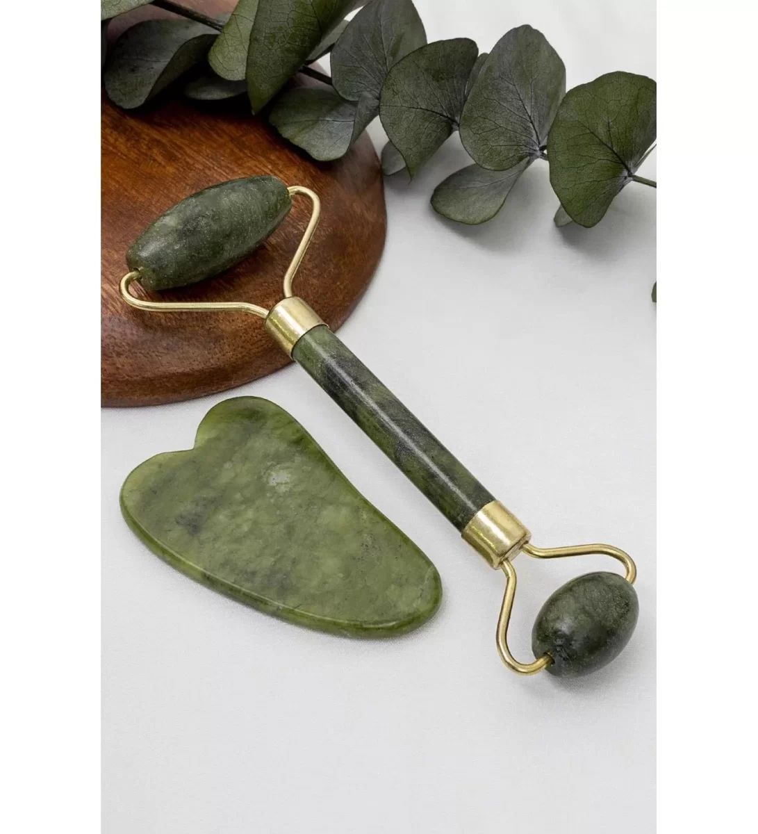 Jade Roller Gua Sha Taşı Seti - Görsel 2